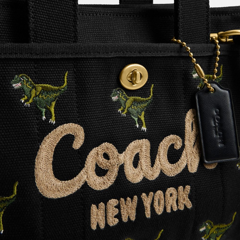 COACH®,カーゴ トート バッグ 26・レキシー プリント,トートバッグ,ﾌﾞﾗｽ/ﾌﾞﾗｯｸ ﾏﾙﾁ