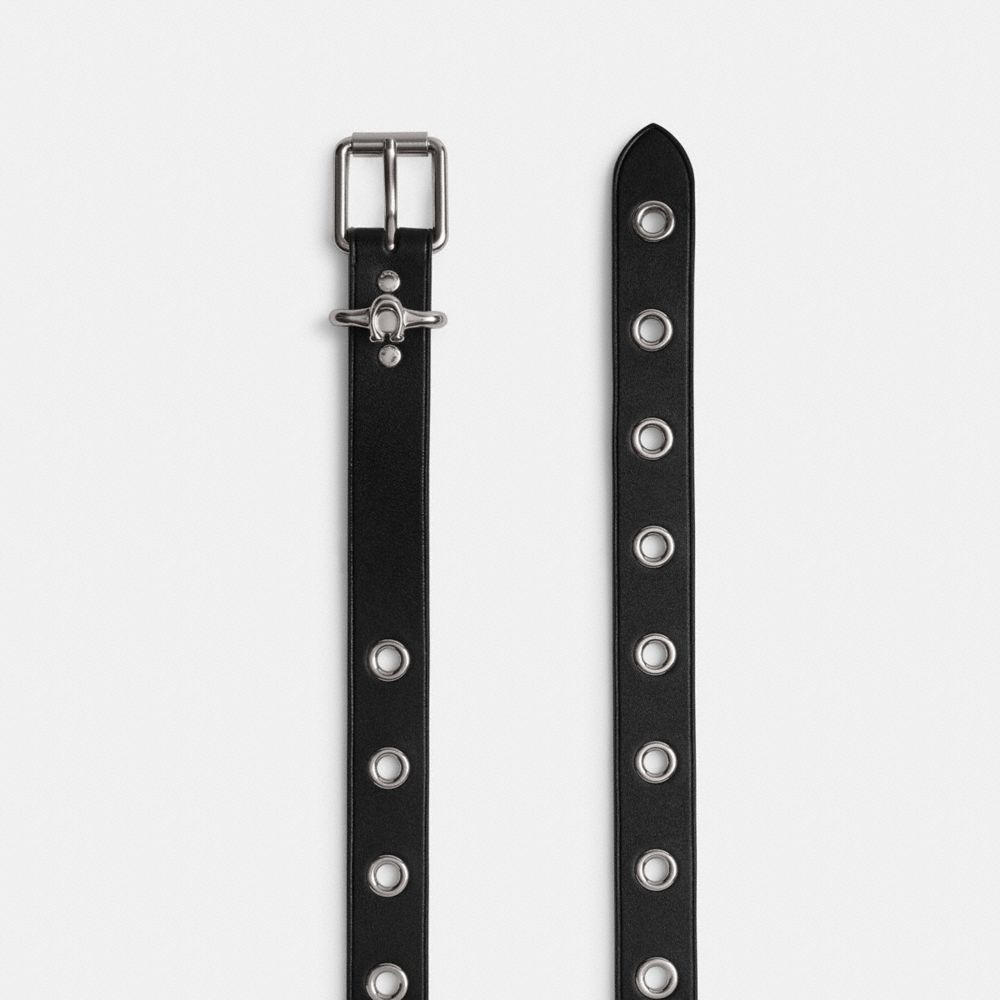 COACH®,Roller Buckle Belt, 25 Mm,,Angle View