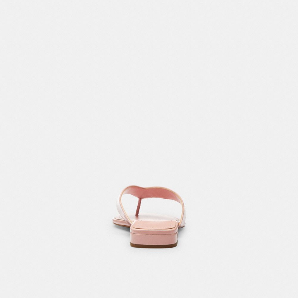 COACH®,Bridgette Sandal,Rubber,Flip Flops,Metal,Logo,Casual,Pool,,Alternate View