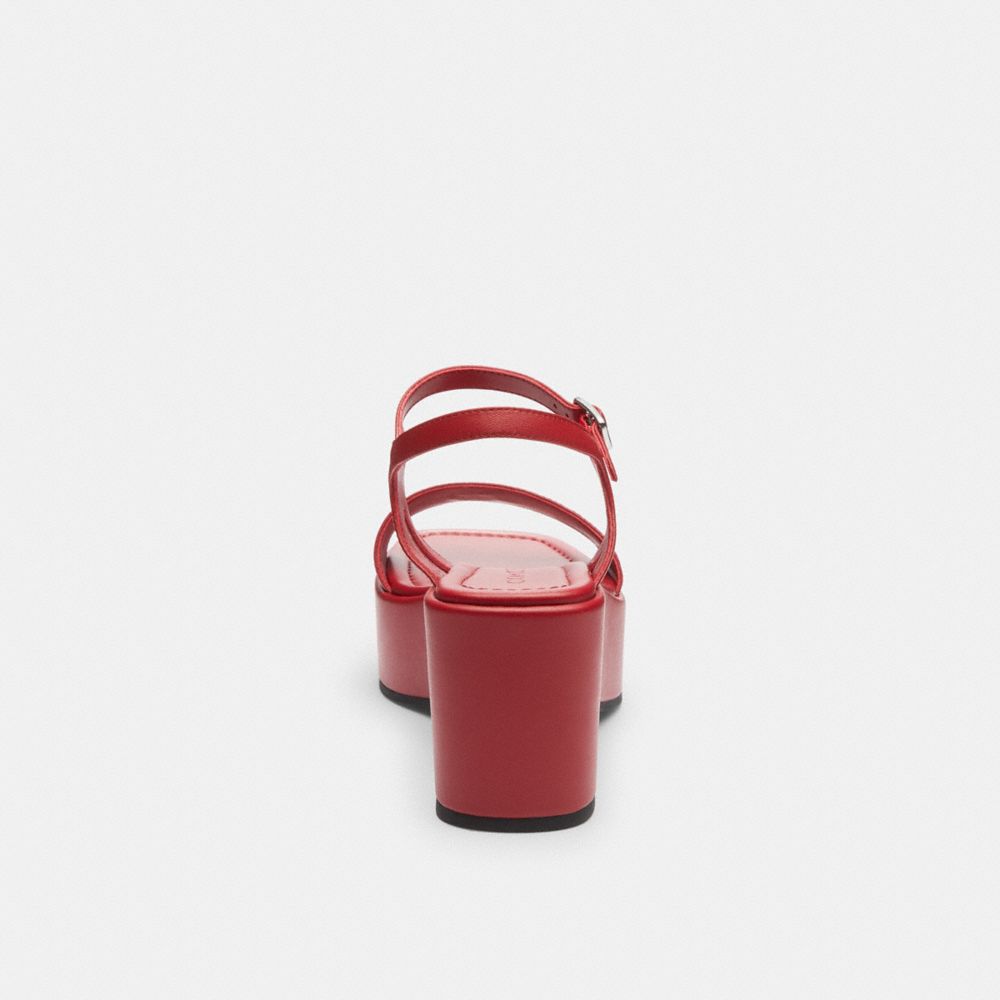 COACH®,Gale Wedge Sandal,Maroon,Alternate View