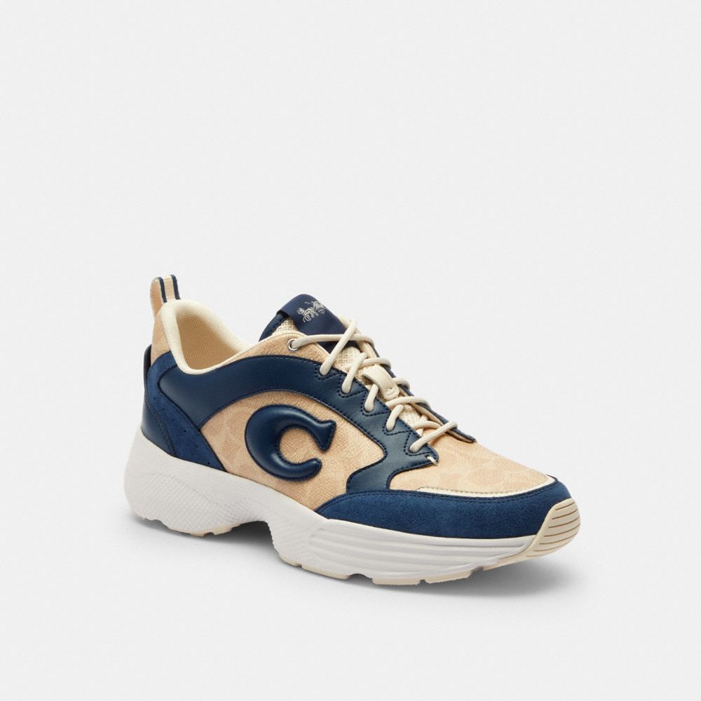 COACH®,Strider Sneaker In Signature Canvas,,Front View