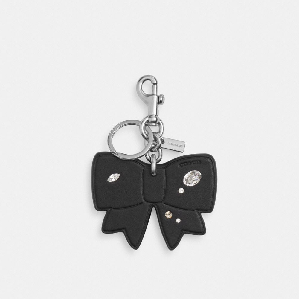 COACH®,Bow Bag Charm With Gems,,Front View