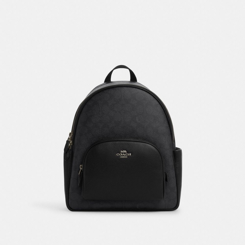 COACH®,Court Backpack In Signature Canvas,,Front View