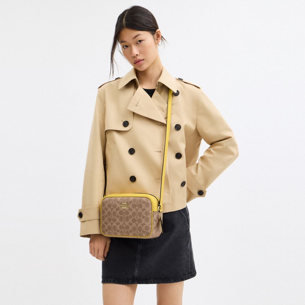 COACH®,Jamie Camera Bag In Signature Canvas,Canvas,Camera Bag,Metal,Adjustable,Casual,
