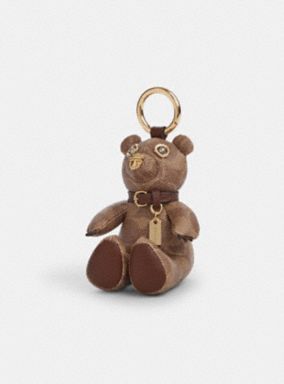 Collectible Bear Bag Charm In Signature Canvas