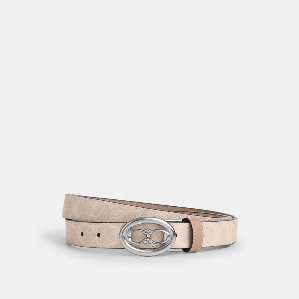 COACH®,Signature Buckle Cut To Size Belt, 25 Mm,,Front View