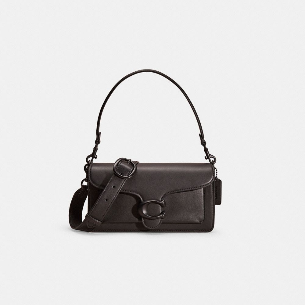 COACH®,RESTORED TABBY SHOULDER BAG 26,Matte Black/Black,Front View