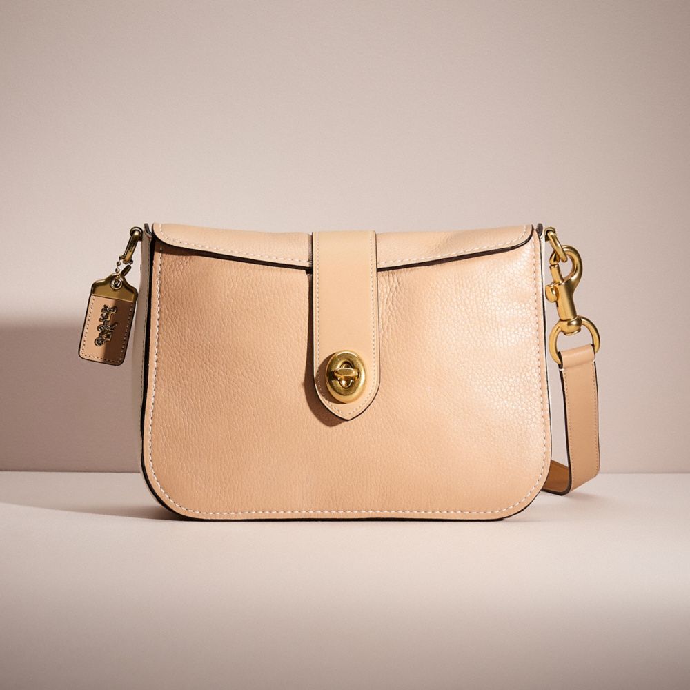 COACH®,RESTORED PAGE 27 IN COLORBLOCK,Brass/Beechwood,Front View
