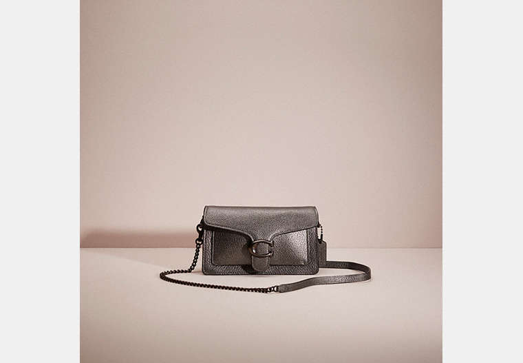 COACH®,RESTORED TABBY CHAIN CROSSBODY,Pewter/Graphite,Front View