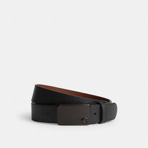 Мужские ремни Coach Signature Plaque Buckle Cut-To-Size Reversible Belt, 38 Mm