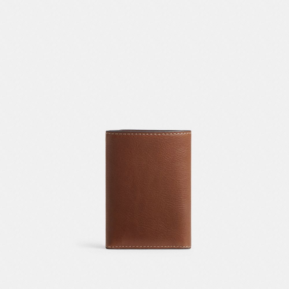 Coach Trifold Wallet In Redwood