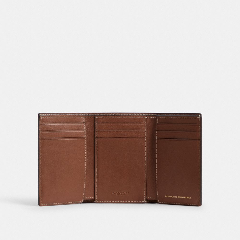 Coach Trifold Wallet In Redwood