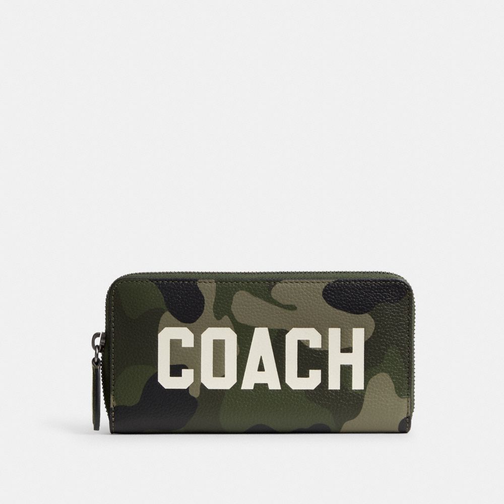 COACH®,アコーディオン ウォレット・カモ プリント アンド コーチ グラフィック,長財布,ｶﾓ