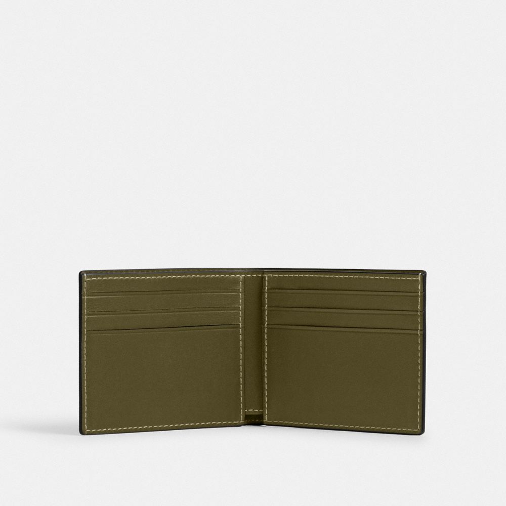 Coach Slim Billfold Wallet In Green