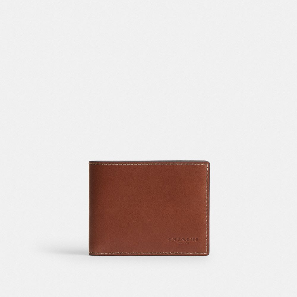 COACH®,SLIM BILLFOLD WALLET,Sapin Rouge,Front View