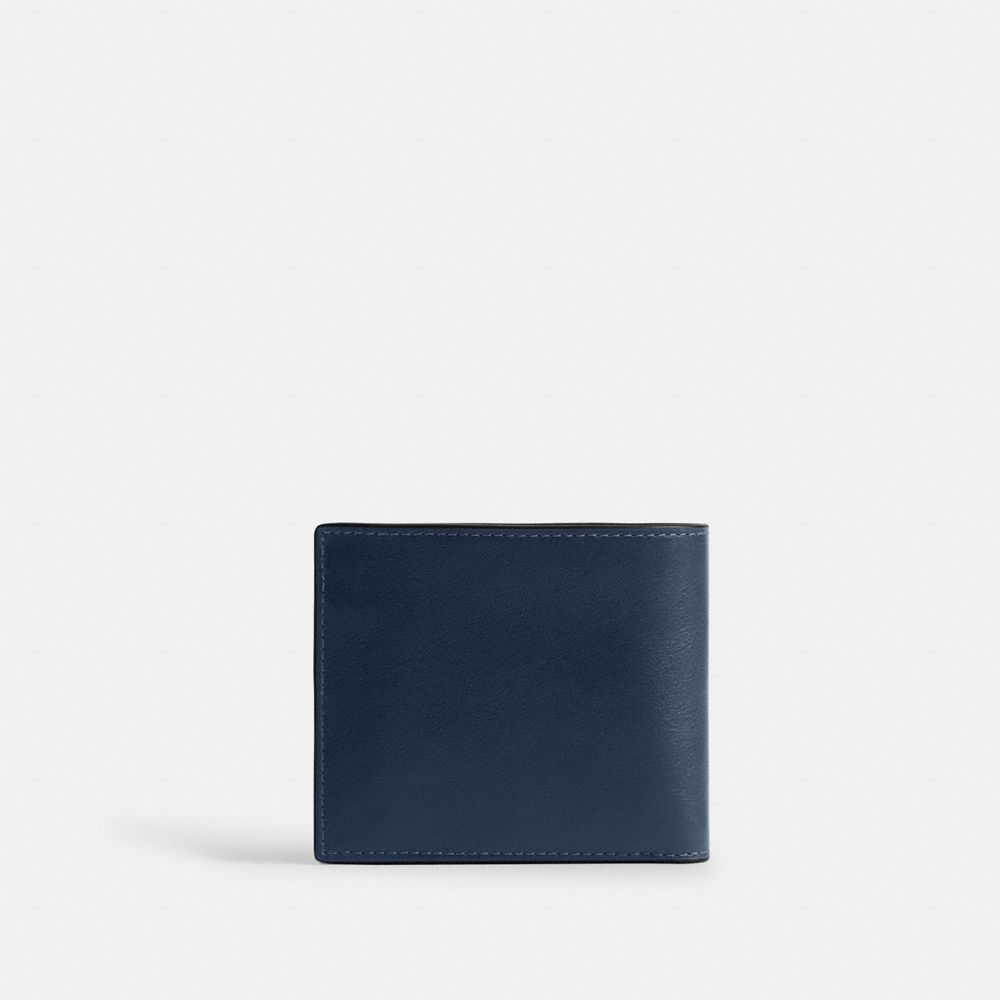 COACH®,Coin Wallet,Leather,Coin,Bi Fold,Logo,Casual,,Back View