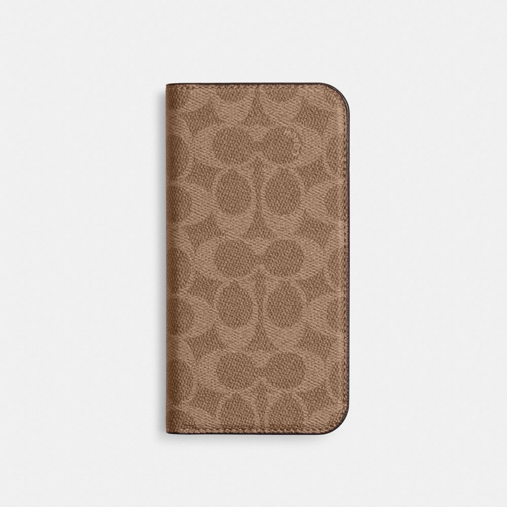 COACH Iphone 16 Folio In Signature Canvas