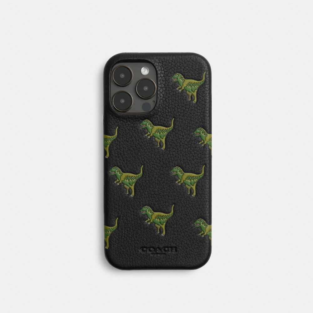 Shop Coach Iphone 16 Pro Case With Rexy In Black