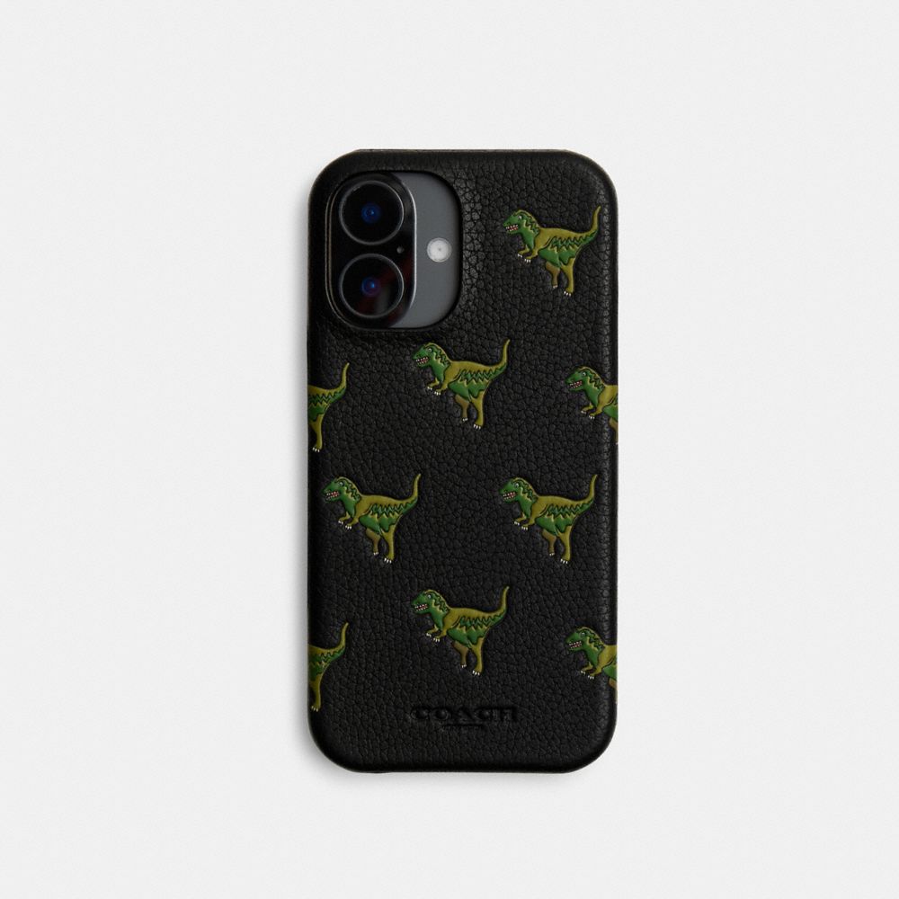 Shop Coach Iphone 16 Case With Rexy In Black