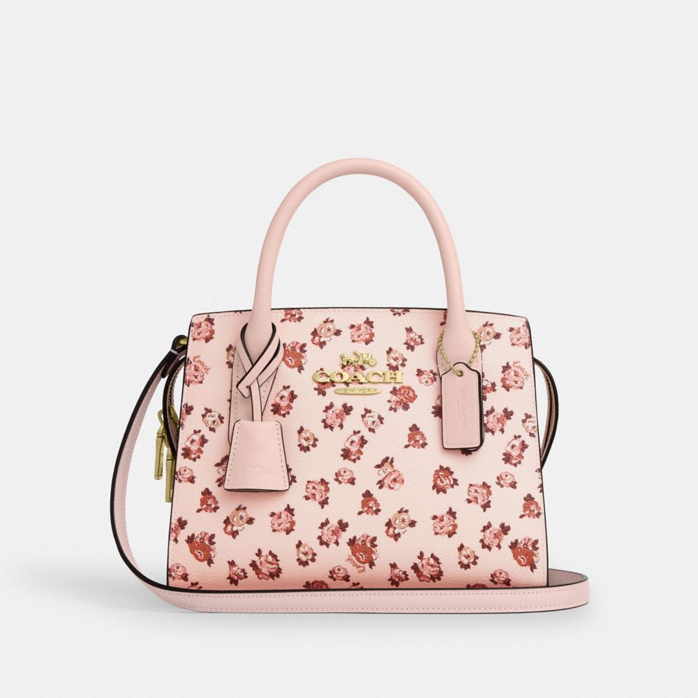 COACH®,Andrea Carryall Bag With Rose Print,,Front View