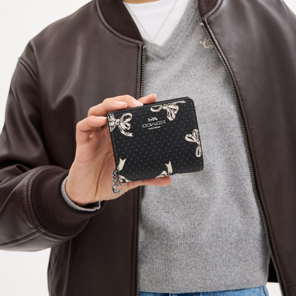 COACH®,Snap Wallet With Bow Print,,Detail View
