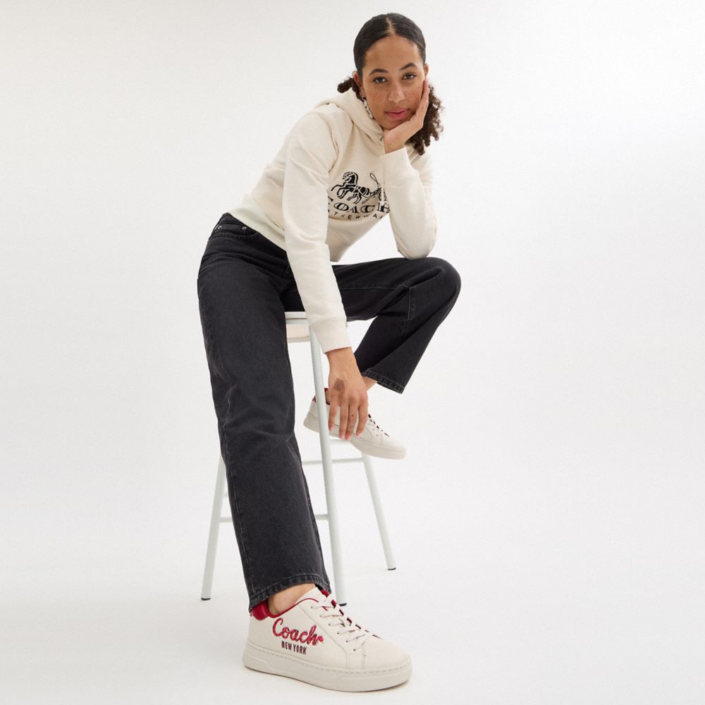 COACH NEW YEAR HIGH LINE SNEAKER WITH COACH SNAKE SCRIPT 
