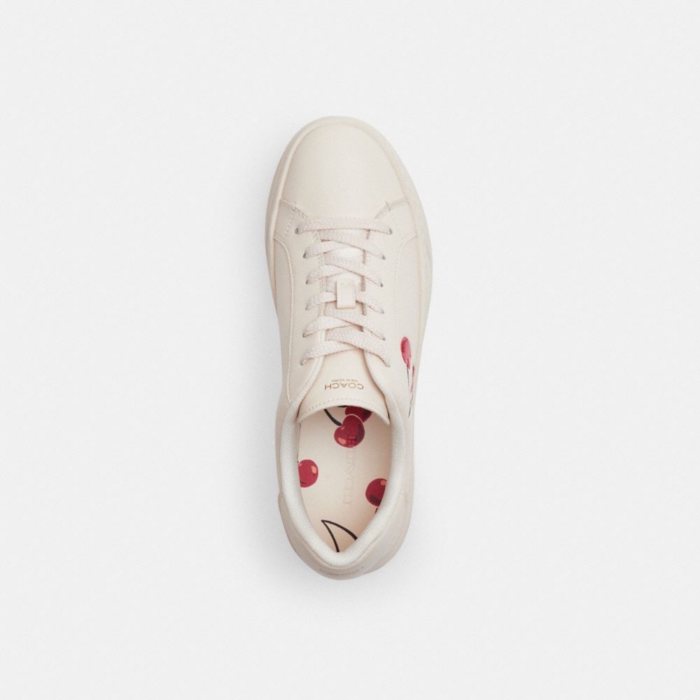 COACH®,High Line Sneaker With Cherry Print,,Inside View,Top View