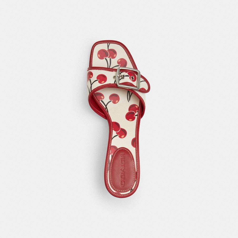 COACH®,Margot Sandal With Cherry Print,,Inside View,Top View