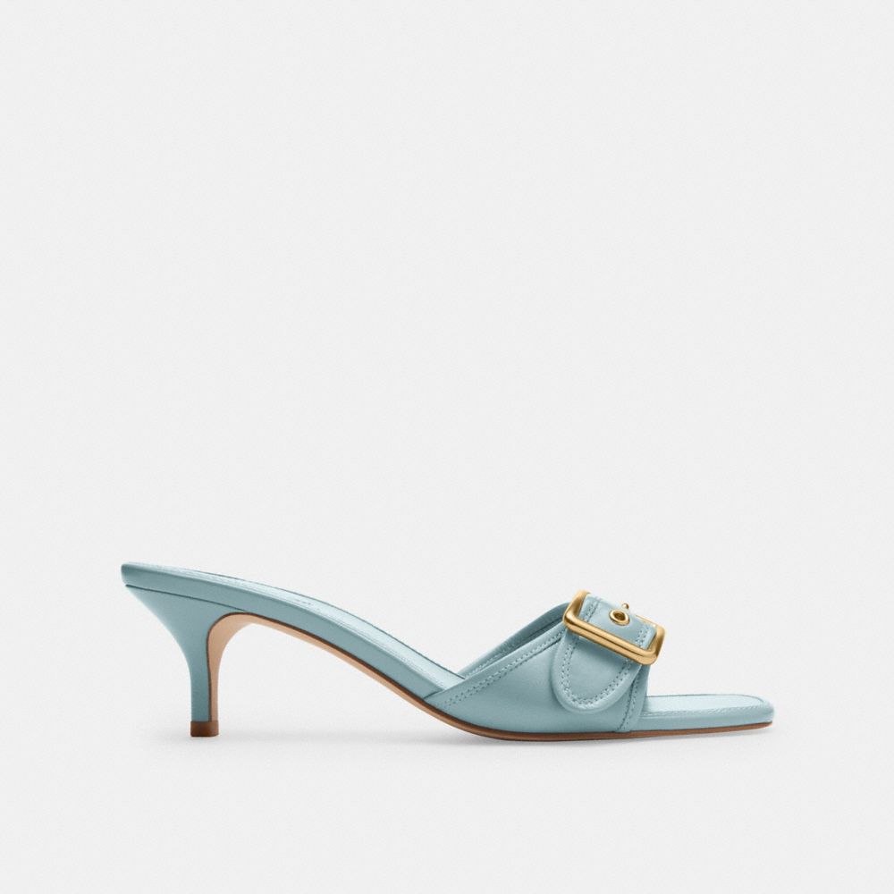 COACH®,MARGOT SANDAL,Bleu pâle,Angle View