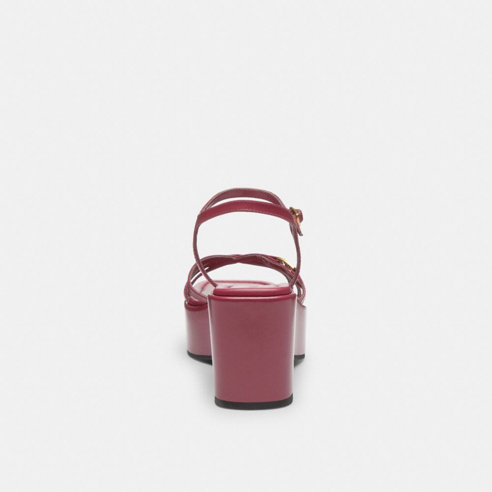 COACH®,SANDALE SEMELLE COMPENSÉE GINNY,Rose,Alternate View