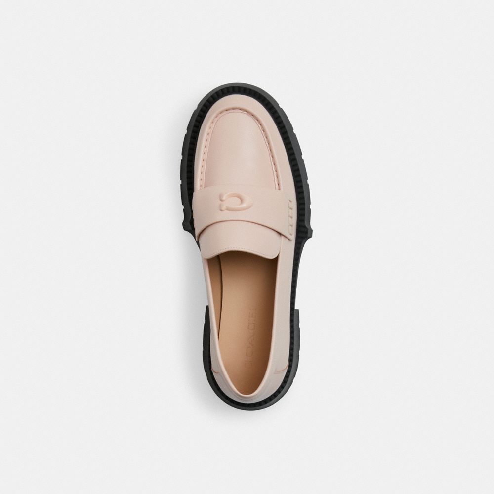 COACH®,MOCASSIN À PLATEFORME LEAH,Rose fard,Inside View,Top View