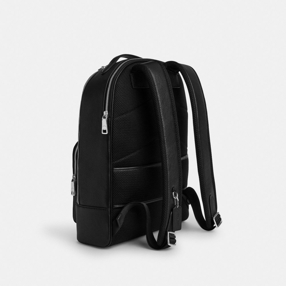 COACH®,Ethan Backpack,Leather,Backpack,Logo,Adjustable,Casual,,Angle View