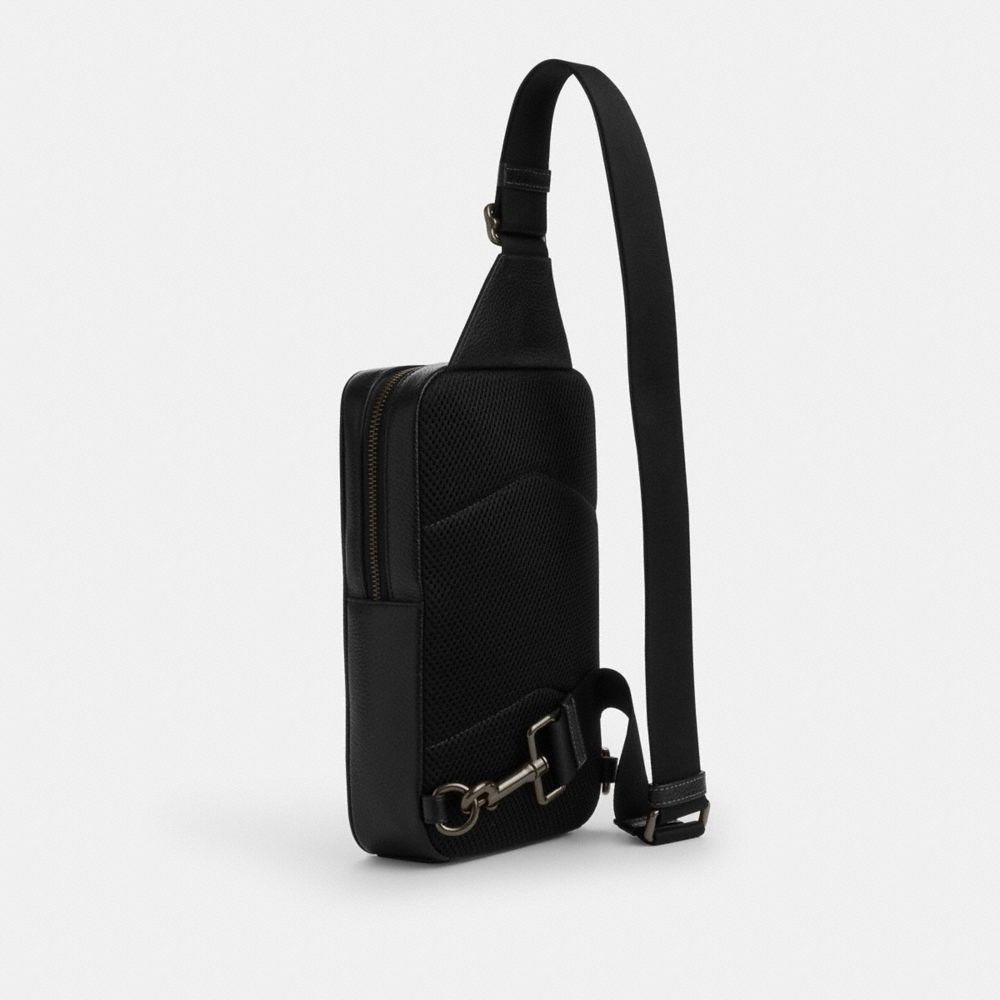 COACH®,Sullivan Pack In Signature Canvas,Canvas,Leather,Slingback,Logo,Adjustable,Casual,Multi Color,Angle View