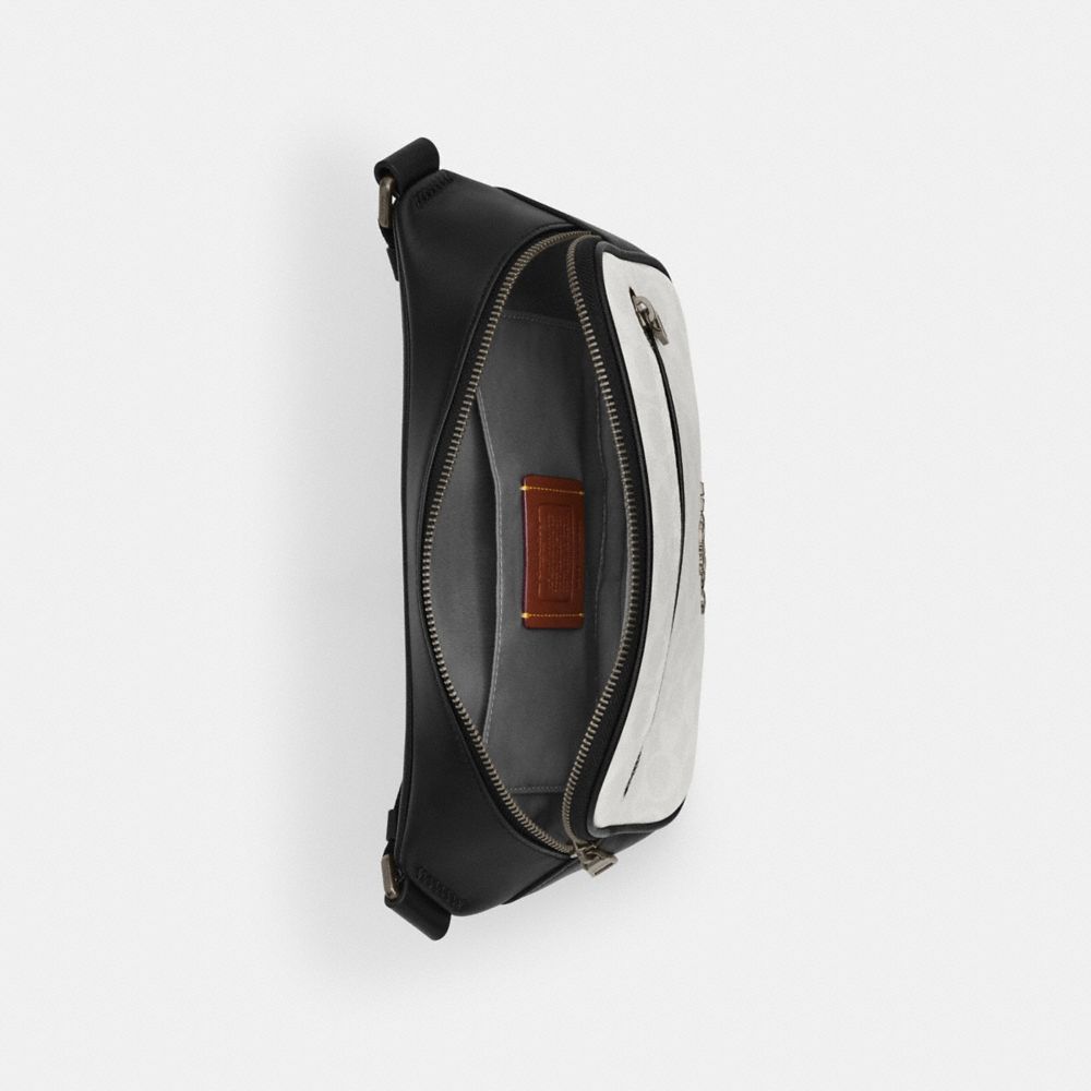 COACH®,Elias Belt Bag In Signature Canvas,Coin,Belt Bag,Casual,Multi Color,Inside View,Top View