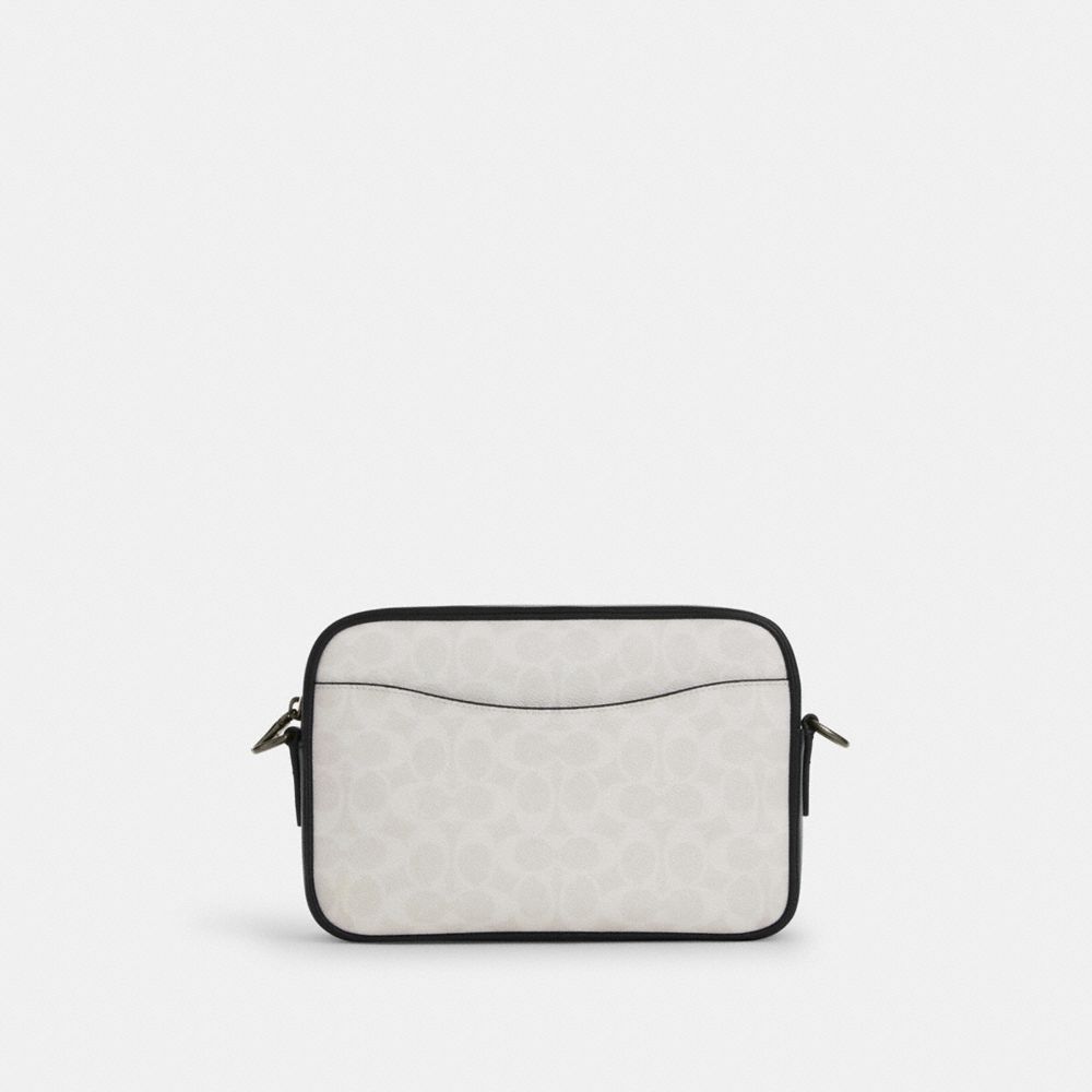 COACH®,エリアス クロスボディ・シグネチャー キャンバス,斜め掛け&ボディバッグ,ﾁｮｰｸ/ﾌﾞﾗｯｸ