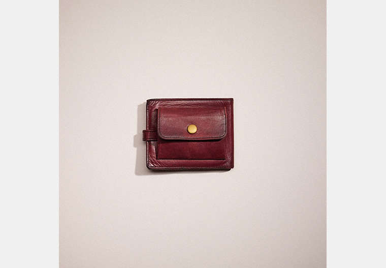 COACH®,VINTAGE MEDIUM WALLET,Red,Front View