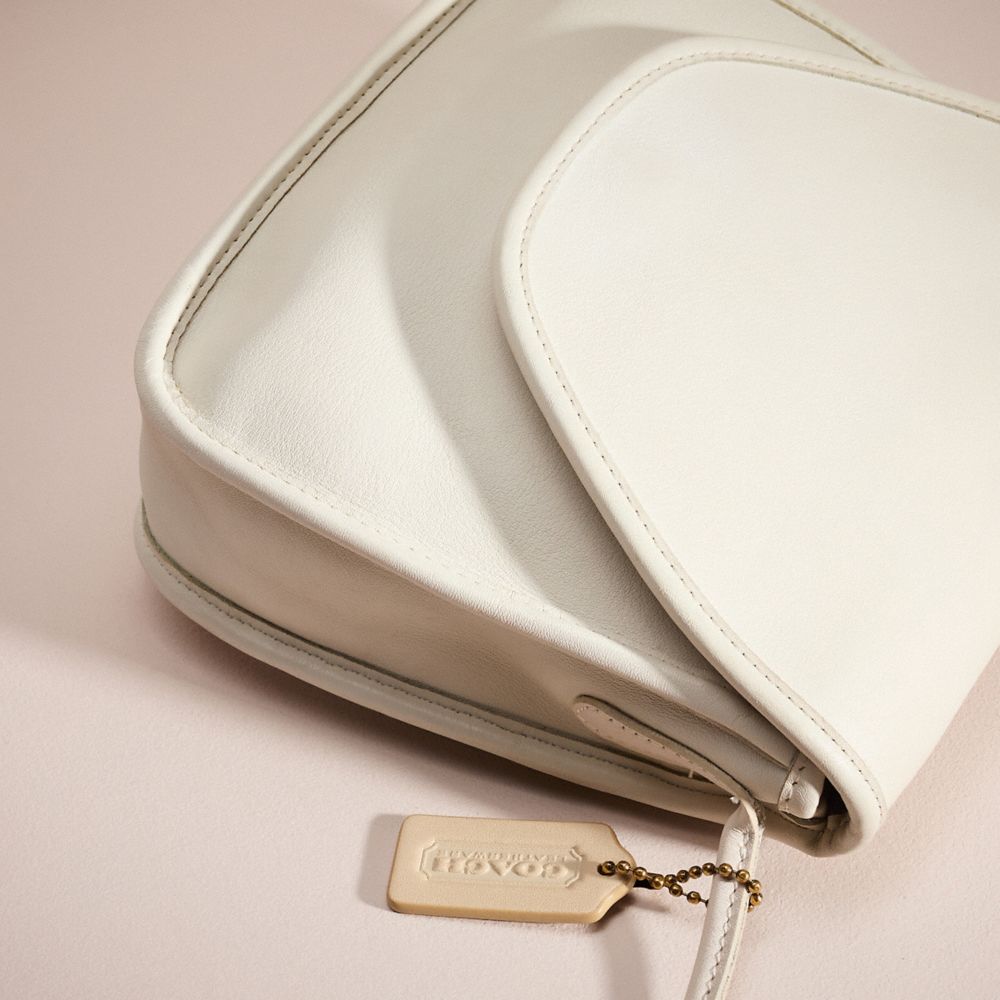 COACH®,Vintage Lindsay Bag,Leather,Crossbody,Logo,Embossed,Casual,Cream,Closer View