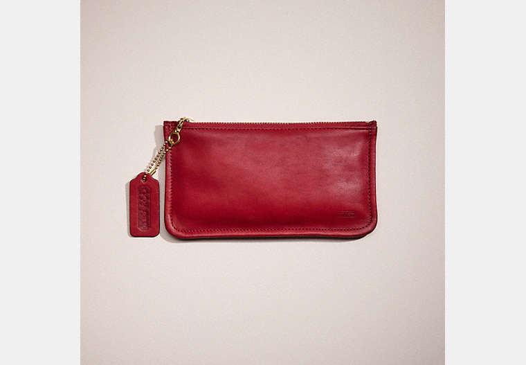 COACH®,VINTAGE CLASSIC SKINNY MAKE-UP KIT,Red,Front View