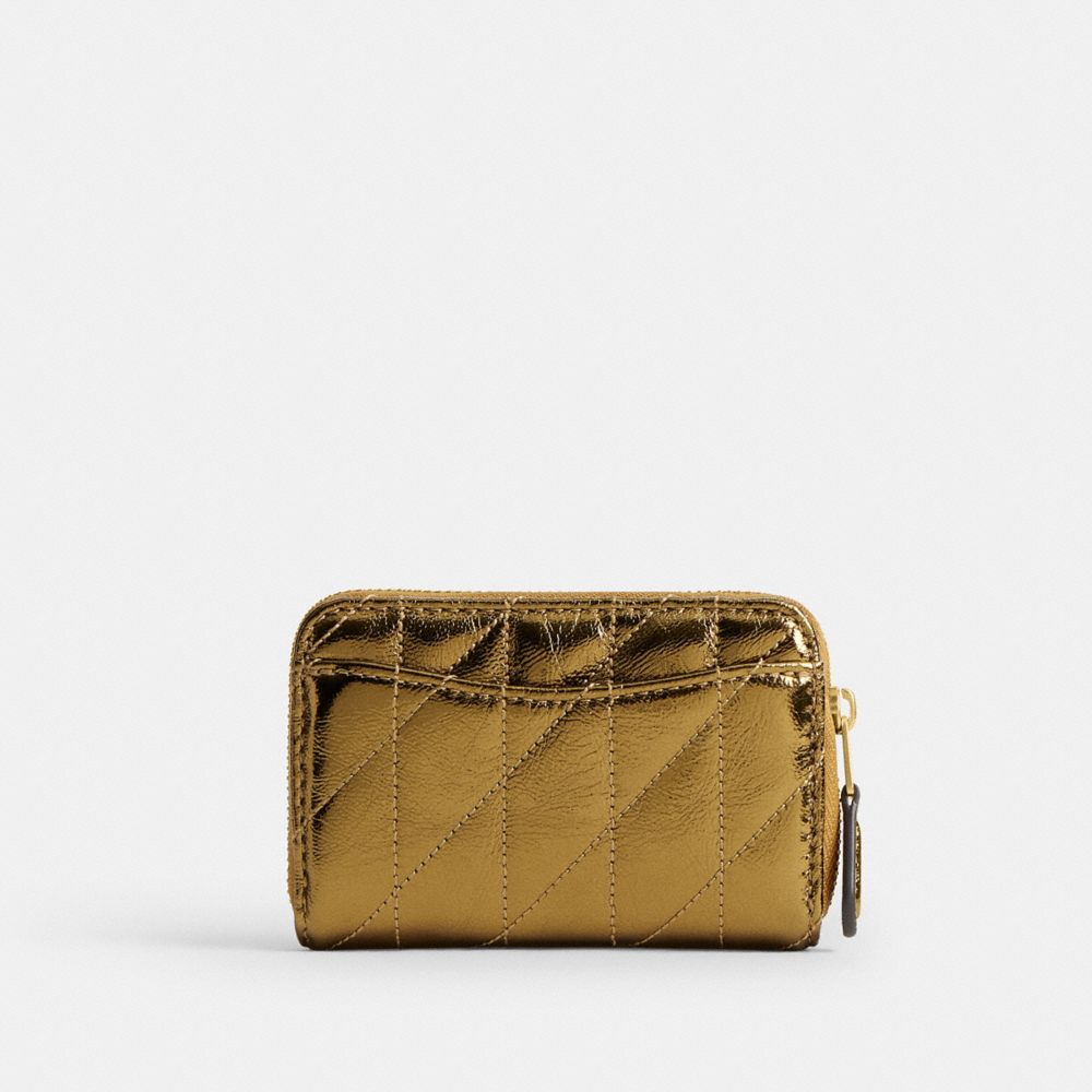 COACH®,New Year Essential Small Zip Around Card Case With Quilting,,Back View