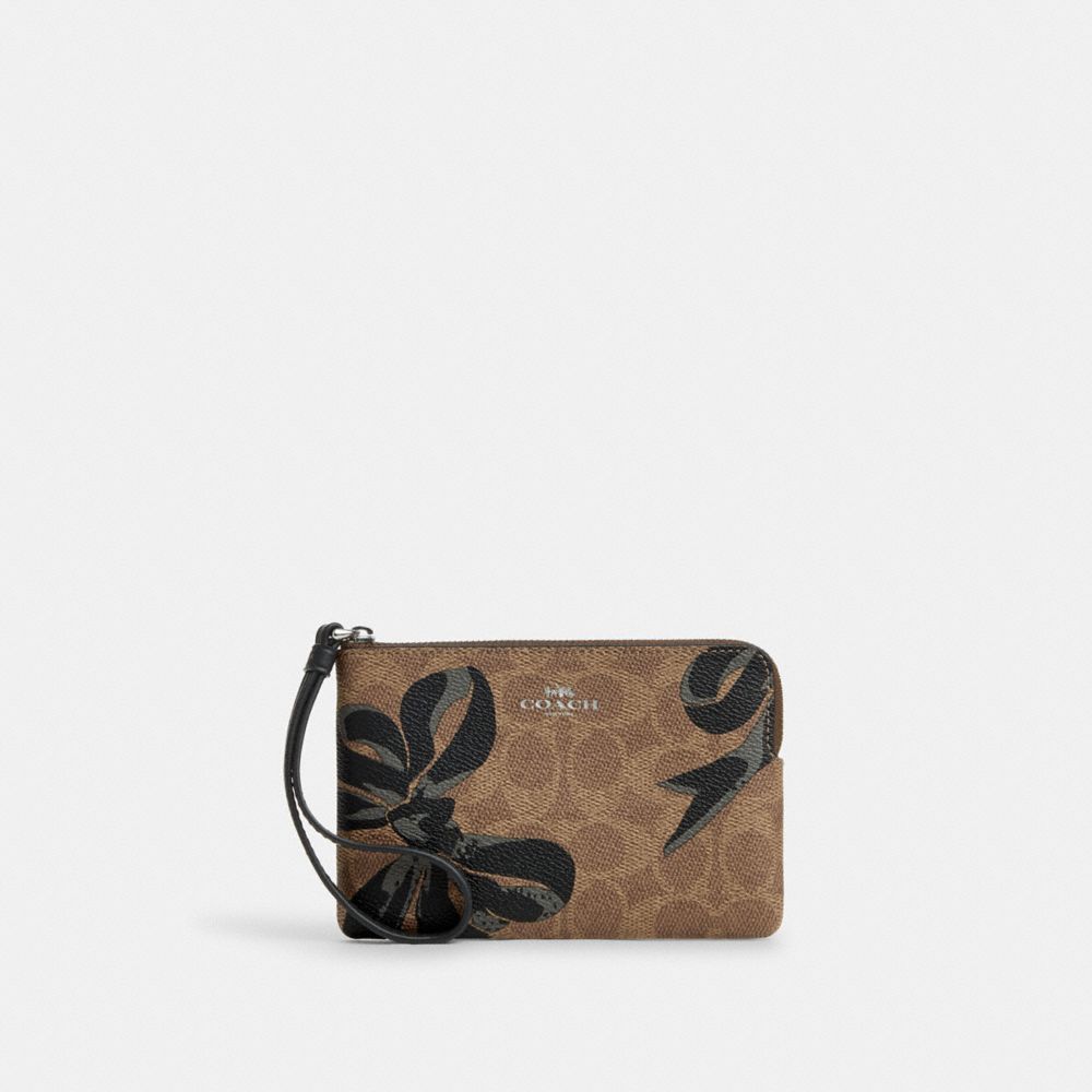 Black coach wristlet sale