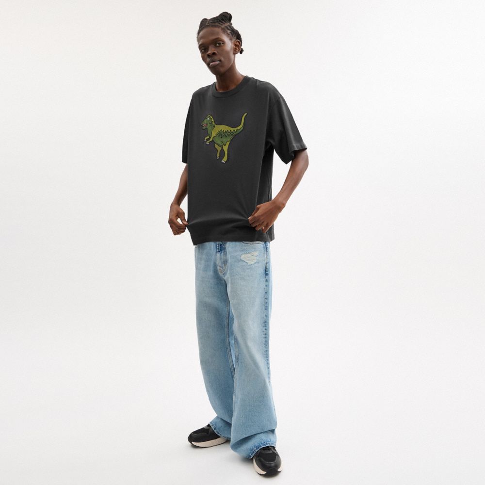 COACH®,Rexy Relaxed Fit T Shirt In Organic Cotton,,Scale View