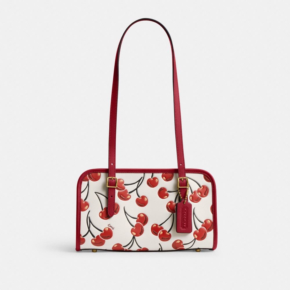 COACH®,Swing Zip Bag With Cherry Print,,Front View