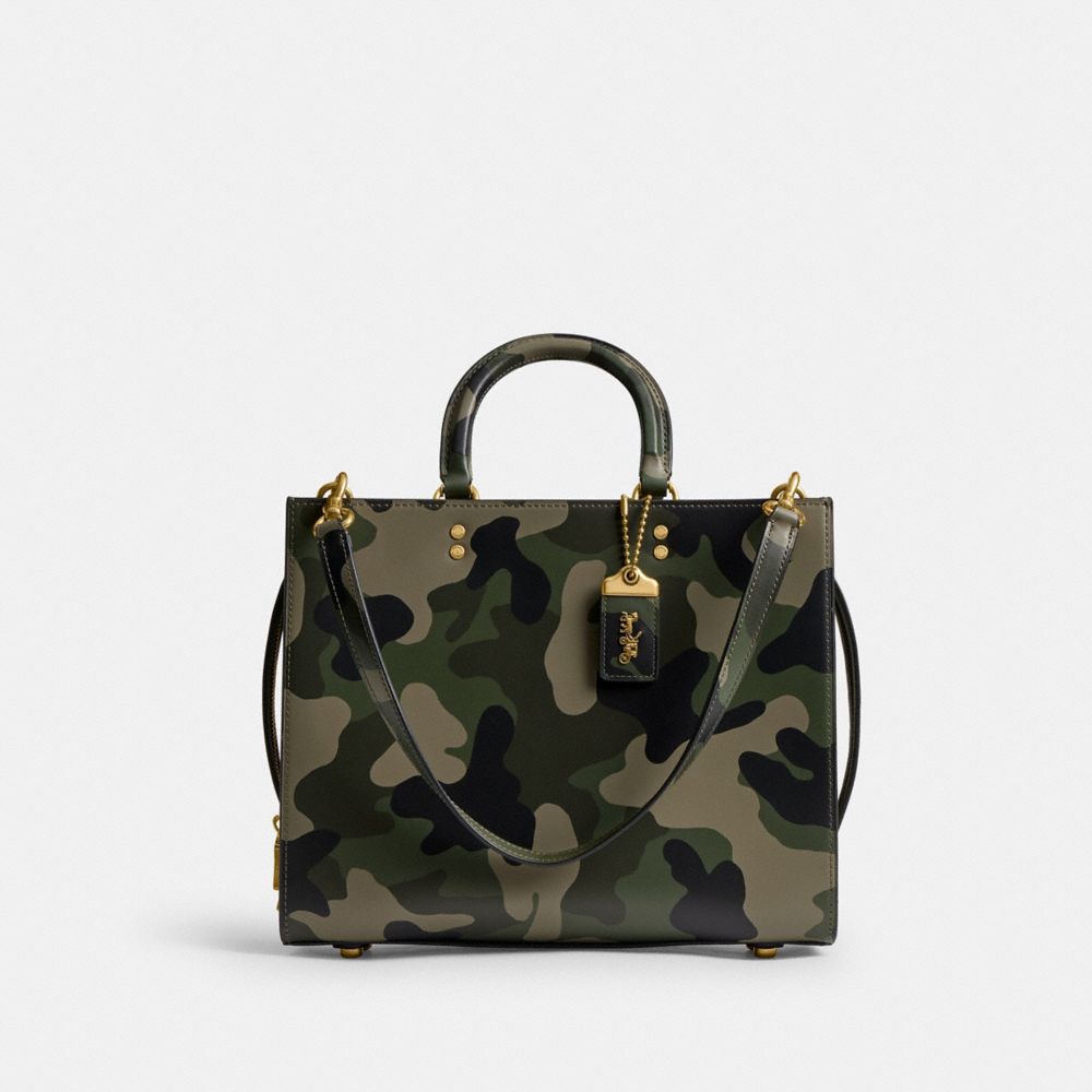 Brass Green Multi Rogue Bag With Camo Print