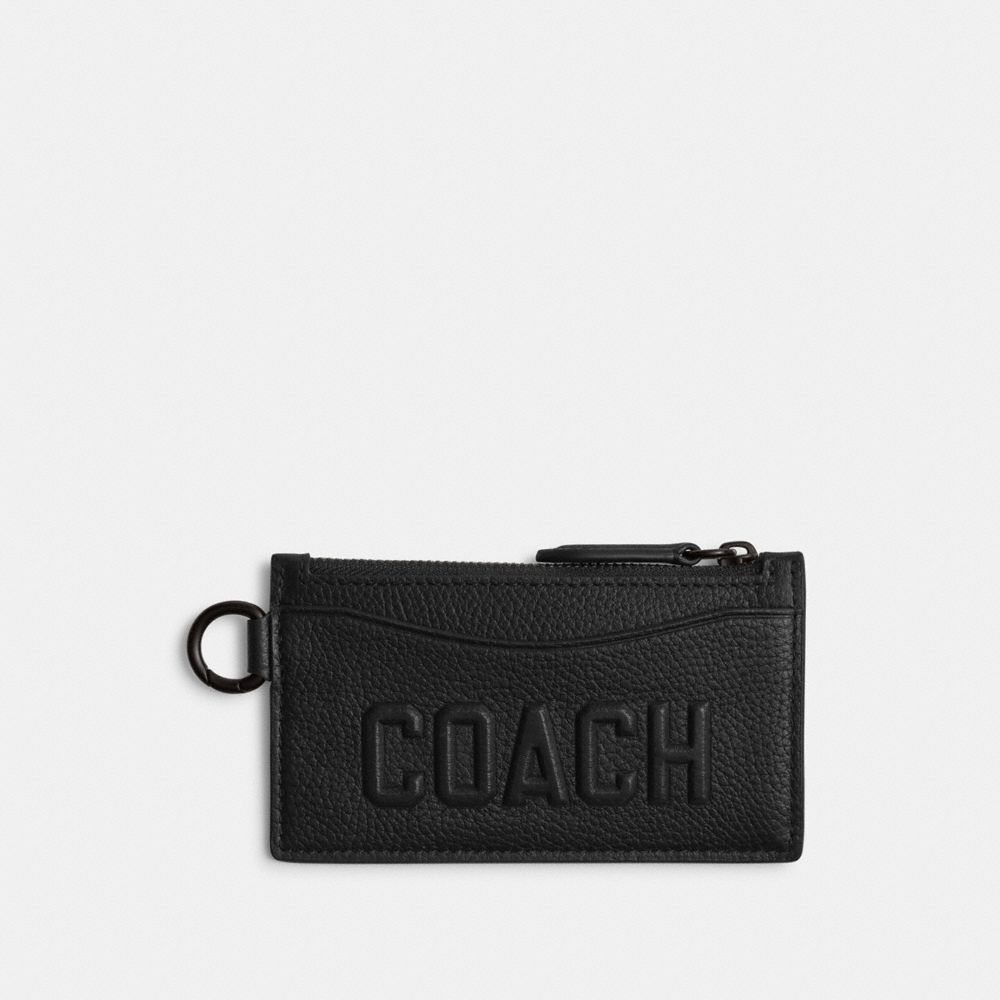 COACH®,ジップ カード ケース・コーチ グラフィック,カードケース＆定期入れ＆名刺入れ,ﾌﾞﾗｯｸ