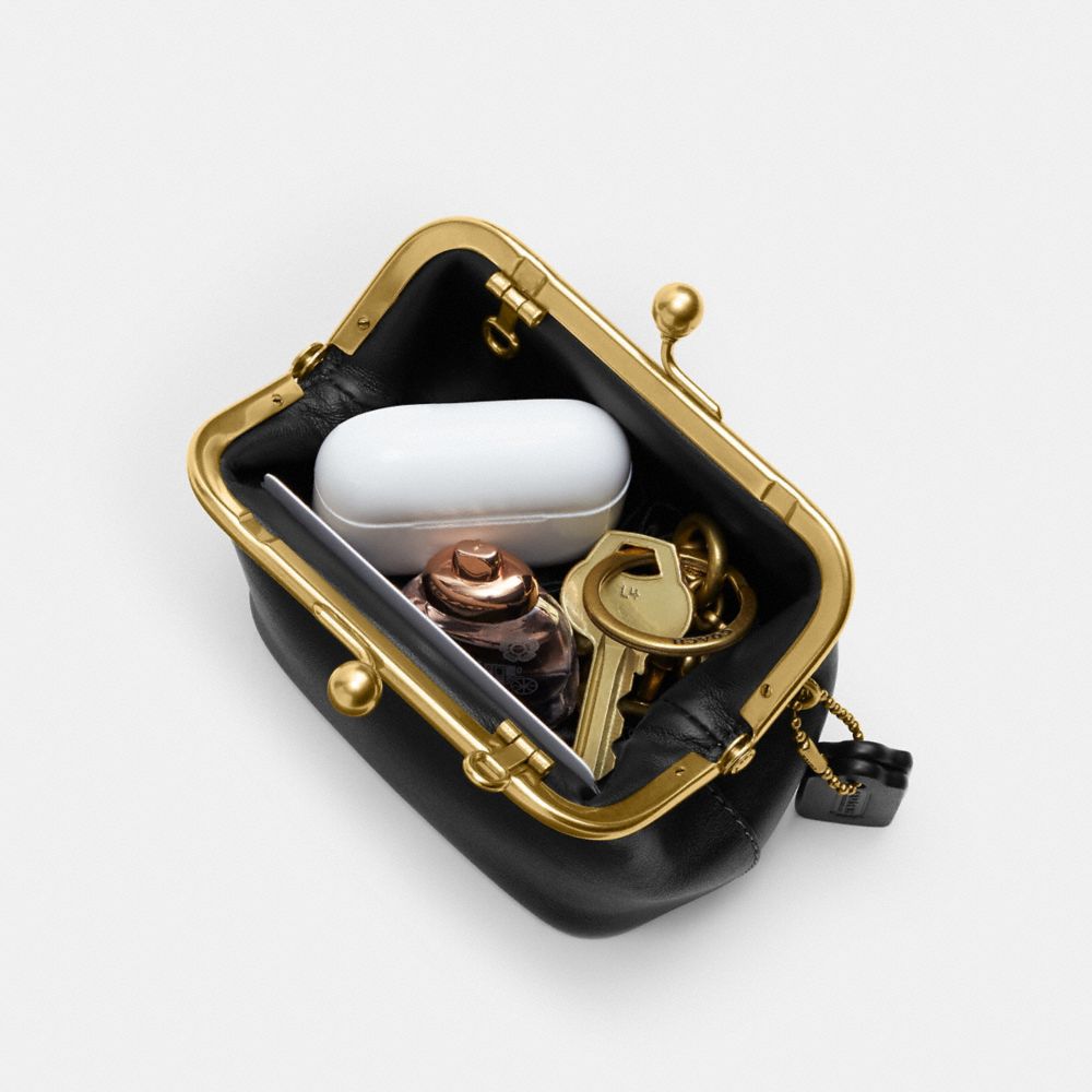 COACH®,Kisslock Frame Bag 10,,Inside View,Top View