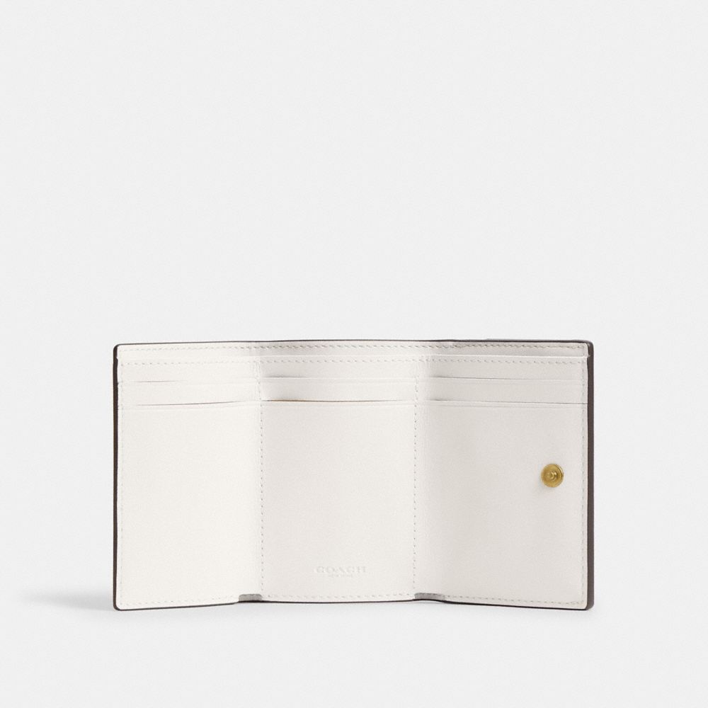 COACH®,エッセンシャル ミニ トライフォールド ウォレット・チェリー プリント,ミニ財布(二つ/三つ折り),