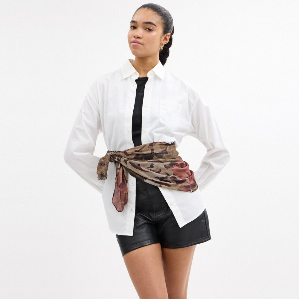 COACH®,シグネチャー ジャンボ フローラル プリント オブロング スカーフ,スカーフ&マフラー,