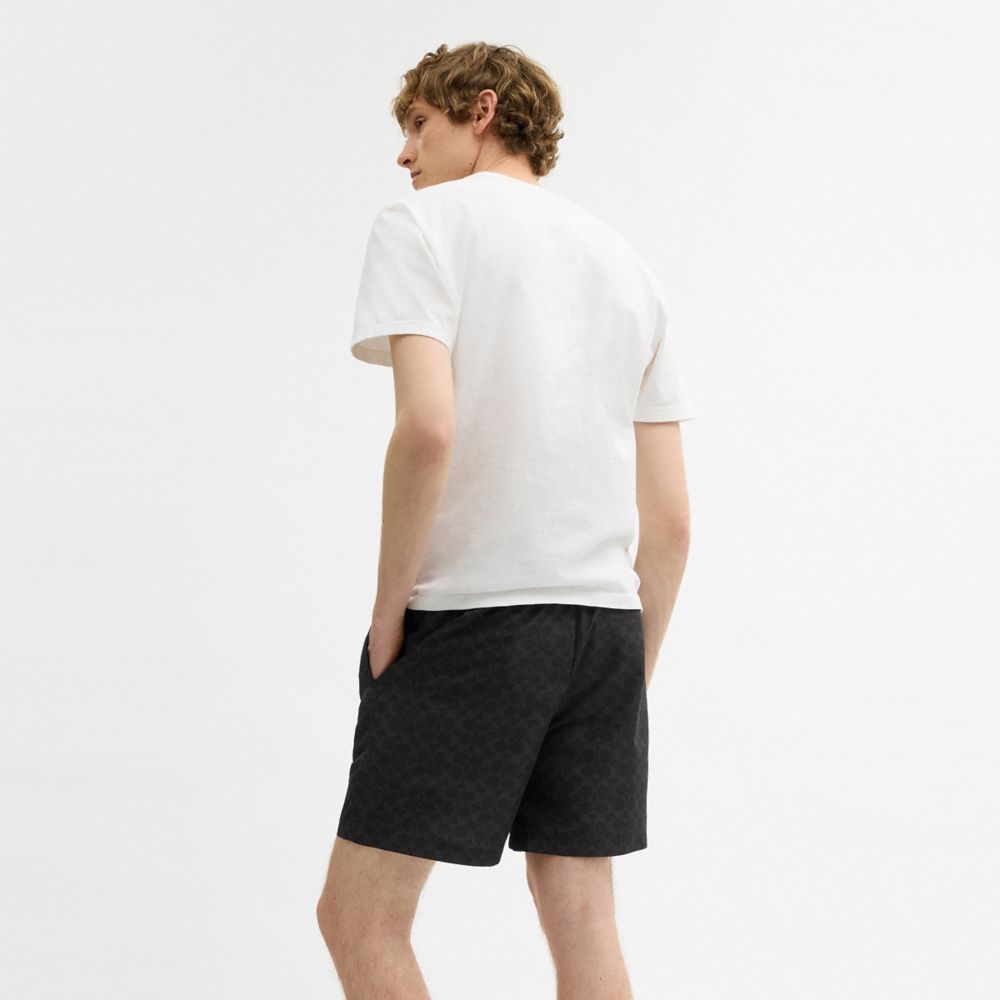 COACH®,SLIP DE BAIN EXCLUSIF EN POLYESTER RECYCLÉ,Anthracite sombre,Scale View