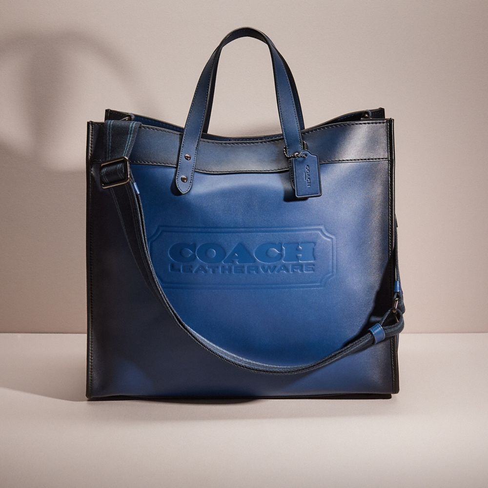 COACH®,RESTORED FIELD TOTE 40,Deep Blue,Front View