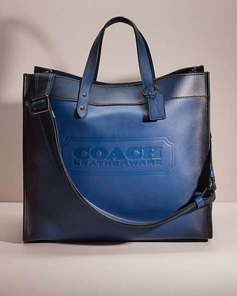 COACH®,RESTORED FIELD TOTE 40,Deep Blue,Front View